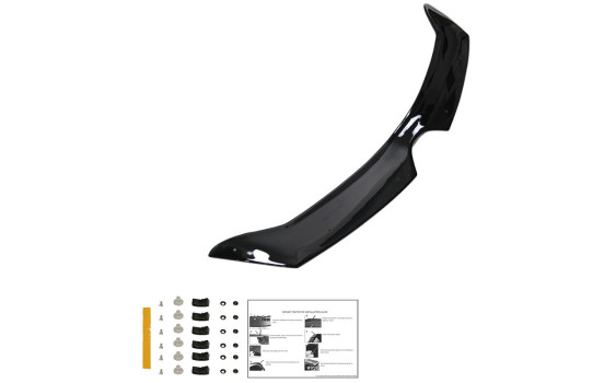 Protector de capó unidireccional (antigravilla) compatible con Renault Clio D 2012-2019 - Negro brillante, Imagen 4