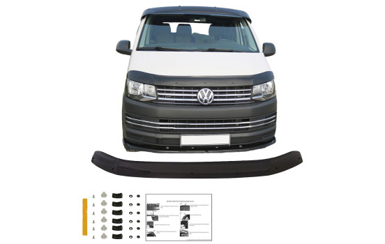 Protector de capó unidireccional (antigravilla) Volkswagen Transporter T6/T6.1 2015-2022 - Negro brillante, Imagen 2