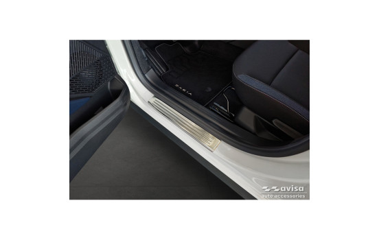 Molduras de umbral de puerta de acero inoxidable Avisa compatibles con Dacia Duster III 2024-