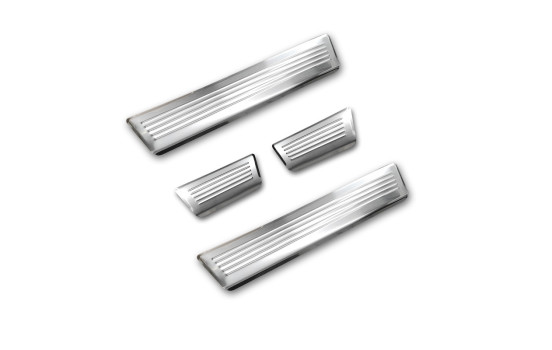 Molduras de umbral de puerta de acero inoxidable compatibles con Renault Captur II 2020- 'Lines' - 4 piezas, Imagen 5