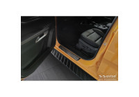 Molduras de umbral de puerta de acero inoxidable negro aptas para Ford Ranger VI 2022- 'Lines' - 4 piezas