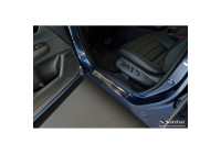 Molduras de umbral de puerta de acero inoxidable negro aptas para Honda CR-V VI (RS_) 2023- - 'Líneas' - 4 piez