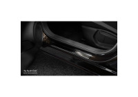 Molduras de umbral de puerta de acero inoxidable negro aptas para Nissan Juke II 2019 - 'Edición especial' - 4 