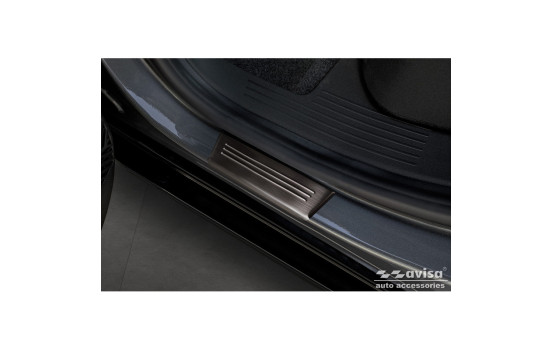 Molduras de umbral de puerta de acero inoxidable negro aptas para Renault Megane E-Tech 2022- - 'Edición especial&#, Imagen 4