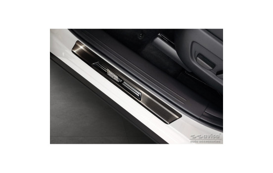 Molduras de umbral de puerta de acero inoxidable negro compatibles con Mazda CX-60 (KH_) 2022- 'Performance Special , Imagen 2