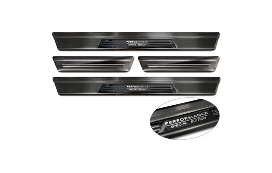 Molduras de umbral de puerta de acero inoxidable negro compatibles con Mazda CX-60 (KH_) 2022- 'Performance Special , Imagen 5