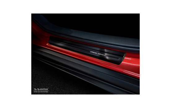 Molduras de umbral de puerta de acero inoxidable negro Mazda CX-30 2019-Â - Acero cepillado 'Edición especial'