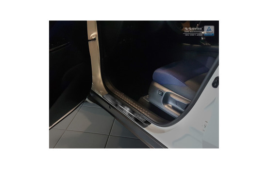 Molduras de umbral de puerta de acero inoxidable negro Toyota C-HR 2016- - 'Exclusivo' - 4 piezas, Imagen 2