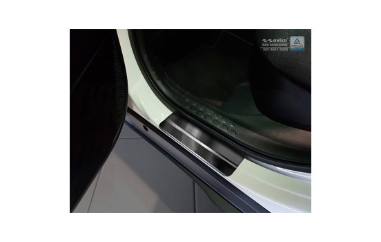 Molduras de umbral de puerta de acero inoxidable negro Toyota C-HR 2016- - 'Exclusivo' - 4 piezas, Imagen 4