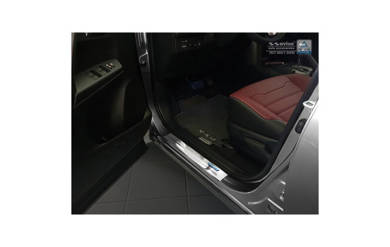 Molduras de umbral de puerta de acero inoxidable Toyota C-HR 2016- - 'Híbrido' - 4 piezas, Imagen 2