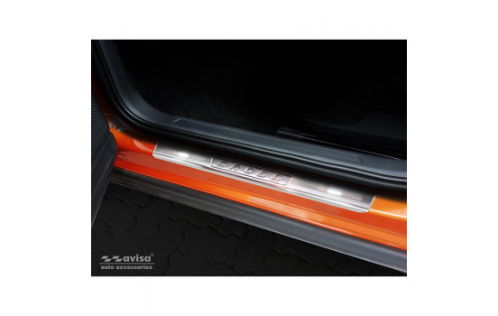 Molduras de umbral de puerta de acero inoxidable Volkswagen T-Cross 2018 - 'Cross' 4 piezas