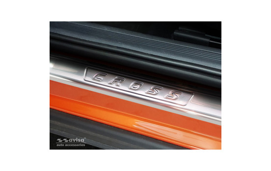 Molduras de umbral de puerta de acero inoxidable Volkswagen T-Cross 2018 - 'Cross' 4 piezas, Imagen 2