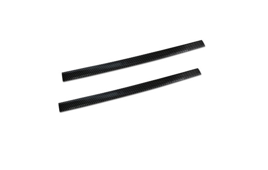 Molduras universales para umbrales de puerta - Película de carbono negra - 2 piezas - 50 x 3 cm, Imagen 2
