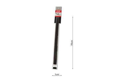 Molduras universales para umbrales de puerta - Película de carbono negra - 2 piezas - 50 x 3 cm, Imagen 4