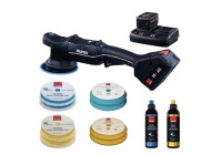 Juego de pulidora excéntrica Rupes HLR15/CB2/BAS iBrid Bigfoot de 125 mm, 18 V, 5 Ah, iones de litio