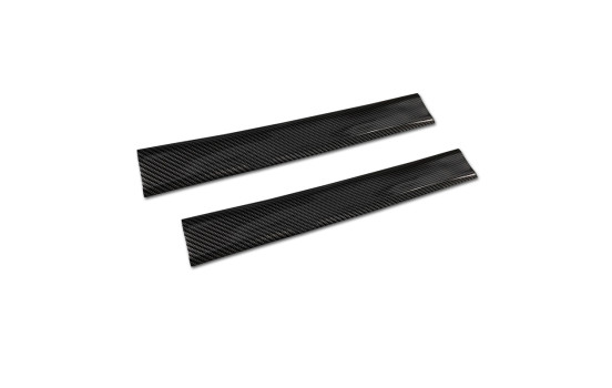 Molduras universales para umbrales de puerta - Película de carbono negra - 2 piezas - 50 x 7 cm, Imagen 2