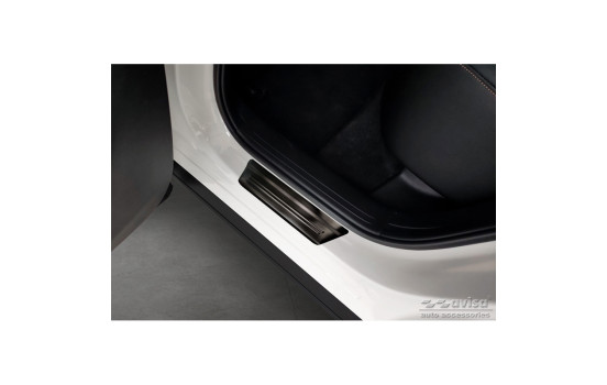 Molduras de umbral de puerta de acero inoxidable negro compatibles con Mazda CX-60 (KH_) 2022- 'Performance Special , Imagen 4