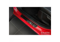 Umbrales de puerta de acero inoxidable negros compatibles con Renault Arkana 2020- - 'Edición especial' - 4 pie
