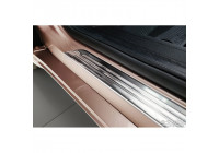 Molduras de umbral de puerta de acero inoxidable aptas para Fiat 500e Berlina 3 puertas 2020 - 2 piezas