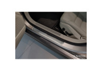 Molduras de umbral de puerta de acero inoxidable aptas para Volvo V90 y V90 Cross Country 2016- - 'Líneas' - 4 