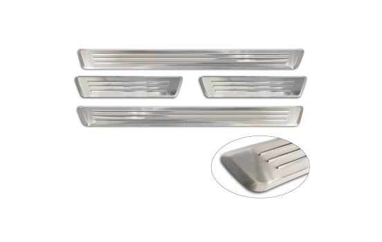 Molduras de umbral de puerta de acero inoxidable aptas para Volvo V90 y V90 Cross Country 2016- - 'Líneas' - 4 , Imagen 5
