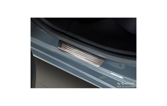 Molduras de umbral de puerta de acero inoxidable compatibles con Opel Corsa F HB (incl. e-Corsa 2019-2023 y FL 2023- , Imagen 3
