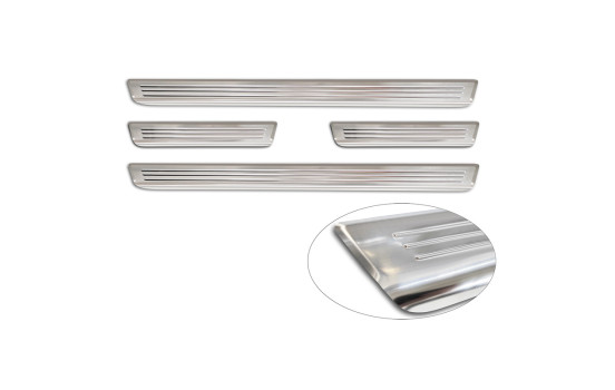 Molduras de umbral de puerta de acero inoxidable compatibles con Opel Corsa F HB (incl. e-Corsa 2019-2023 y FL 2023- , Imagen 4