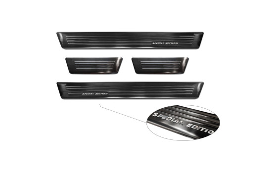 Molduras de umbral de puerta de acero inoxidable negro aptas para Audi Q2 Facelift 2020 - 'Edición especial' - , Imagen 4