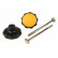 Spinder 10623 knob black / yellow with bolt (2x)