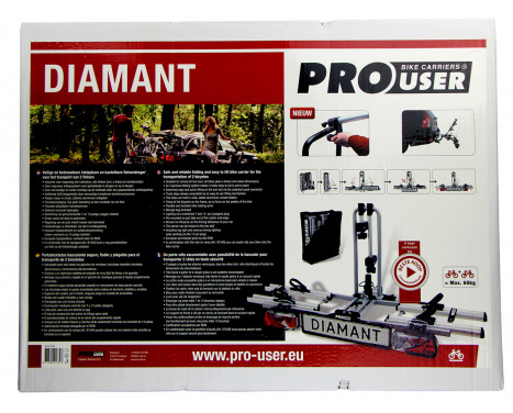 Pro-User Diamant bike carrier + Free storage cover - 2 bikes, Image 3