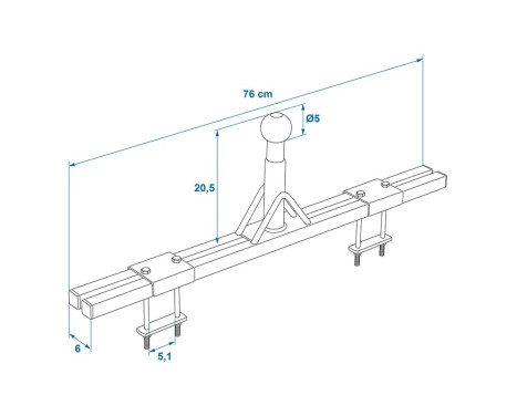 Drawbar attachment for bicycle carrier (low model), Image 5