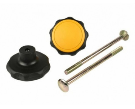 Spinder 10623 knob black / yellow with bolt (2x)
