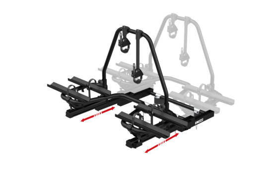 Enduro BS260 Drawbar Bicycle Carrier Caravan Black Edition - 2 bicycles, Image 2