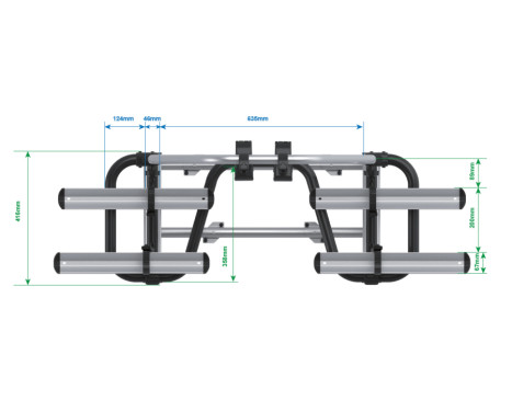 Enduro BS260 Drawbar Bicycle Carrier Caravan Black Edition - 2 bicycles, Image 9