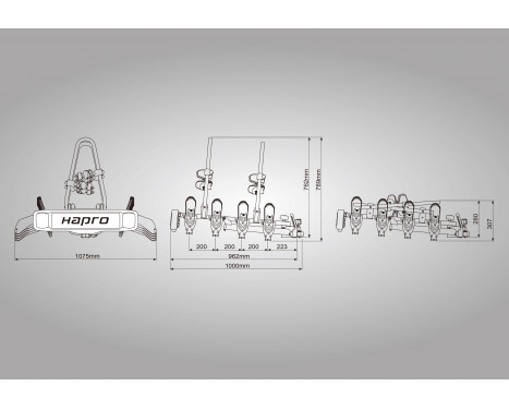 Hapro atlas active 4 7-pin 34714 | Winparts.ie - Tow bar bike rack