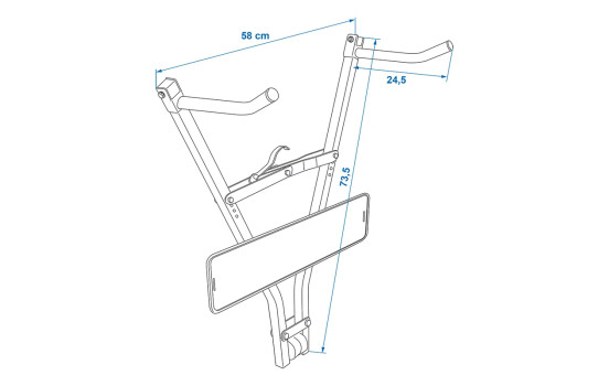 Klick Fast II bicycle carrier with license plate holder, Image 5