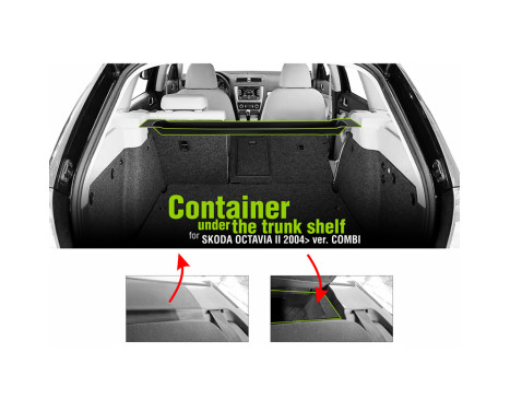 Parcel shelf compartment suitable for Skoda Octavia II Kombi 2004-2013, Image 2