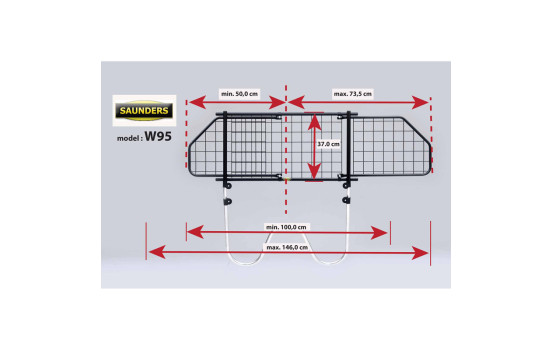 Saunders Universal Dog Rack W-Wire 33-41cm, Image 3