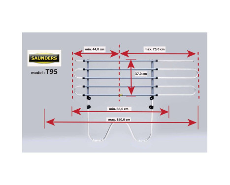 Saunders Universal Dog Rack W-Tube 33-41cm, Image 3