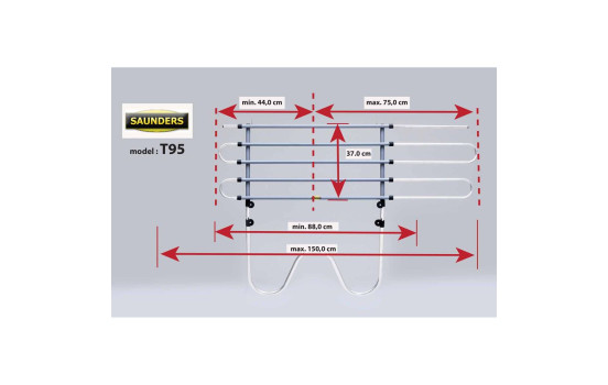 Saunders Universal Dog Rack W-Tube 33-41cm, Image 3