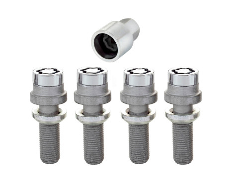 McGard Carriage Bolt Set M14x1.50 - Convex R14 - Length 28.3mm (19mm head)