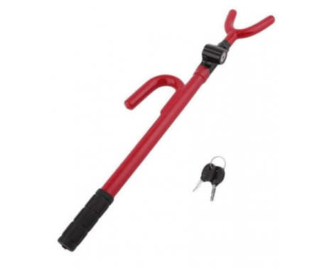 Universal anti-theft steering wheel lock - red