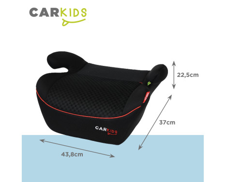 Carkids I-Size Booster Seat Alex 125-150cm Black/Red, Image 4