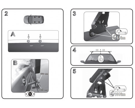 Winparts GO! roof rack set steel basic type with roof rail, Image 3