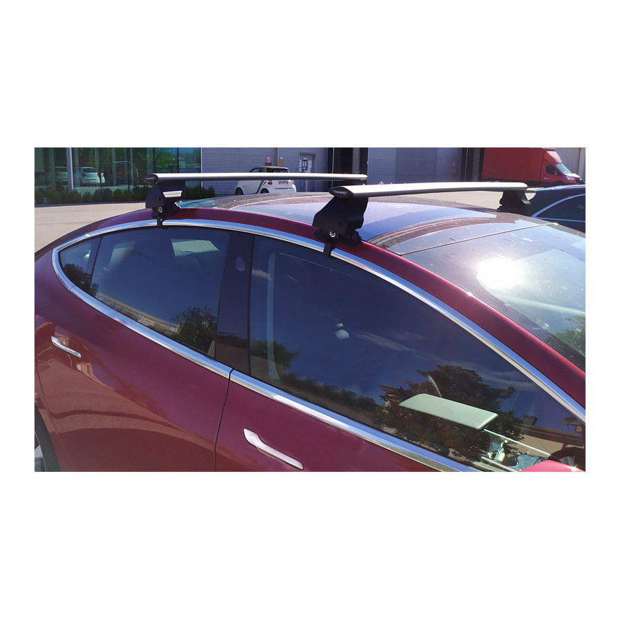Roof rack set Twinny Load Aluminum suitable for Tesla Model 3