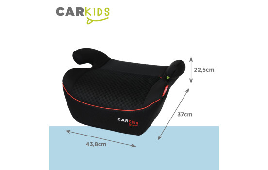 Carkids I-Size Booster Seat Alex 125-150cm Black/Red, Image 4