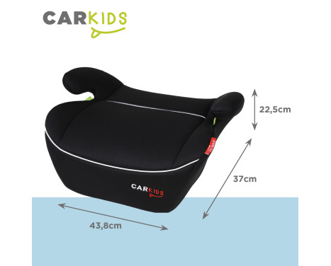 Carkids I-Size Booster Seat Alex 125-150cm Black/White, Image 3