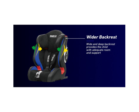 Sparco car seat F1000KI (Isofix) Black/Blue 9 to 36 kg (E4-R44), Image 6