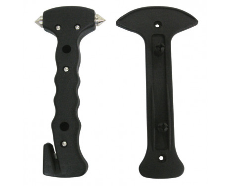 Emergency hammer with belt knife - black - incl. Holder, Image 2