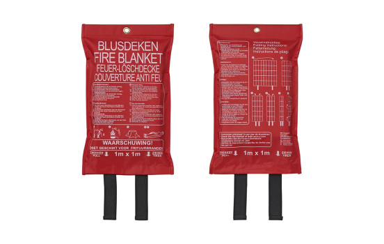 Fire blanket 100x100cm in nylon cover